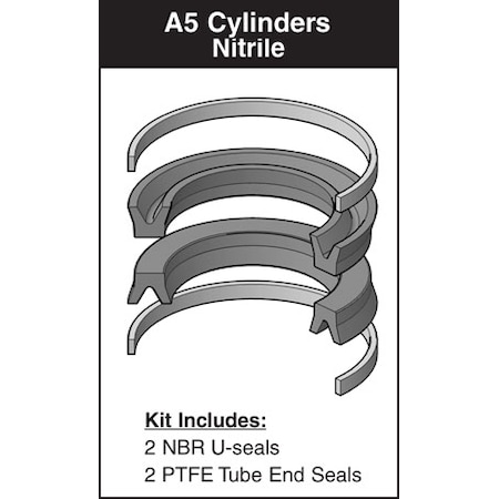 Hydro-Line - After Market Parts Hydraulic Cylinder Repair Kit- 2 Piston Kit A5-512-04